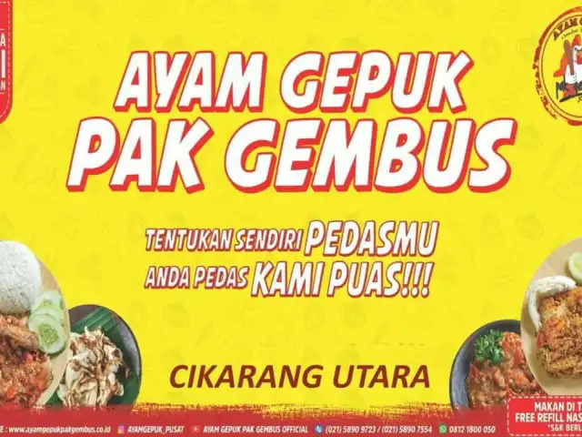 Gambar Makanan Ayam gepuk pak gembus cabang cikarang utara 2