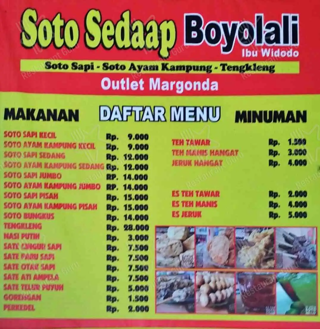 Soto Sedaap Boyolali Ibu Widodo outlet Margonda,Depok