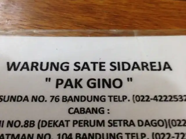 Gambar Makanan Warung Sate Sidareja "Pak Gino" 7