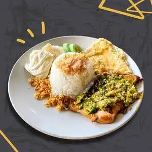 Gambar Makanan Ayam Penyet Cabe Ijo Ibu Ros 1, Kebon Sirih 9