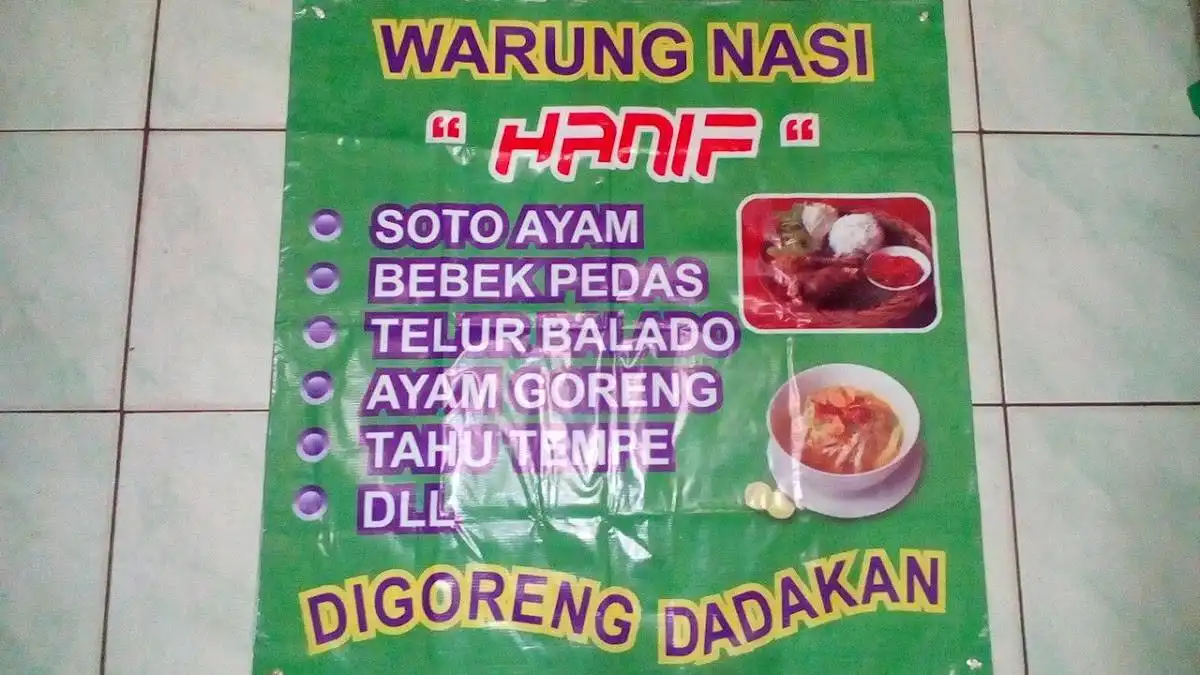 Warung Nasi "Hanif" Spesial Bebek Pedas & Soto Ayam Dll.