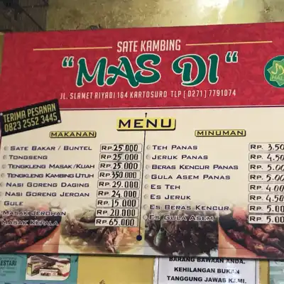 Sate kambing Mas Di