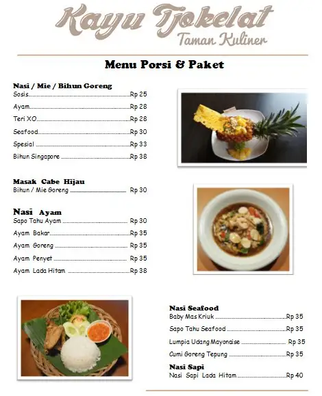 Gambar Makanan Kayu Tjokelat Resto Cafe & Saung Kuring 1