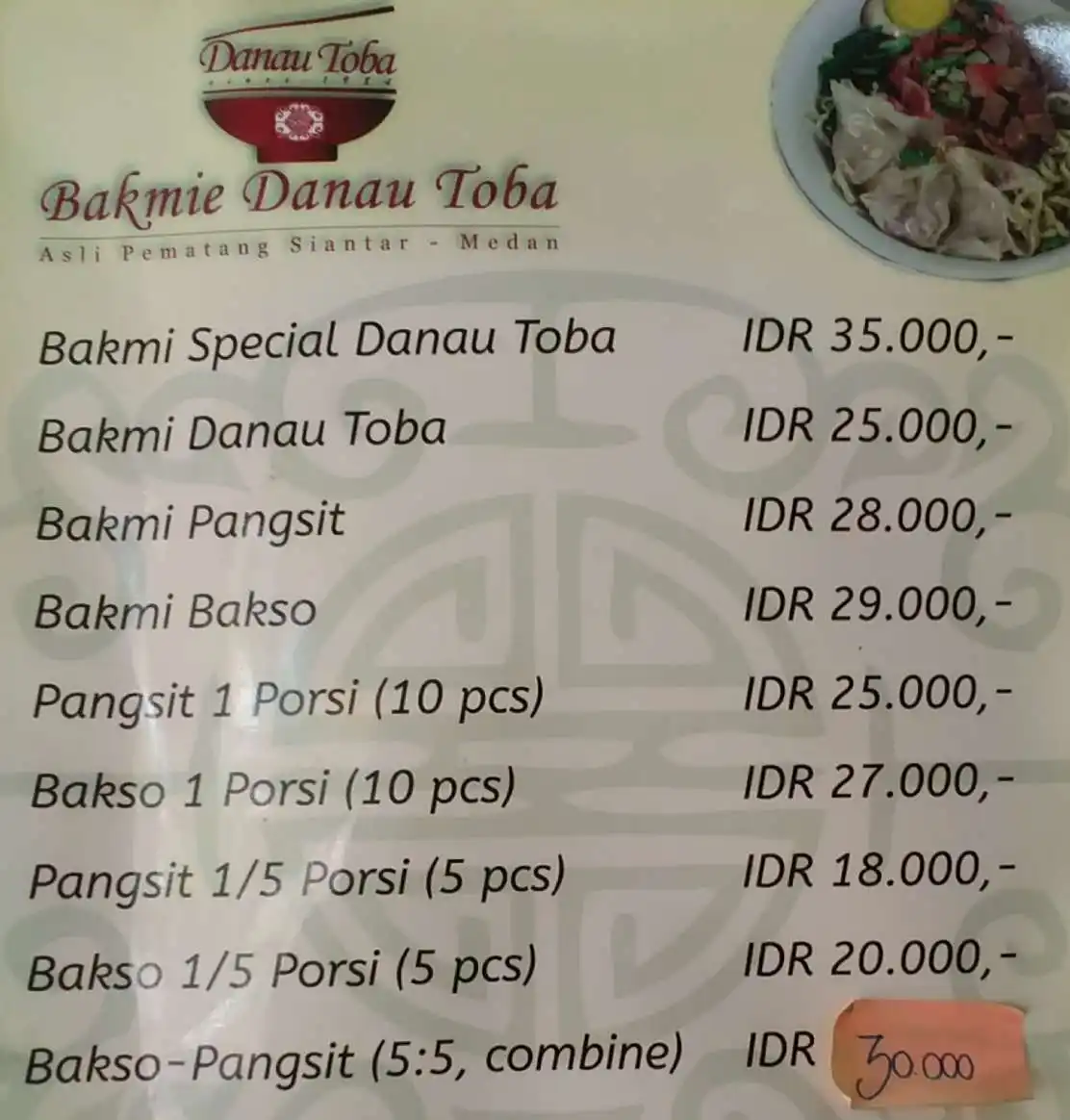 Bakmie Danau Toba