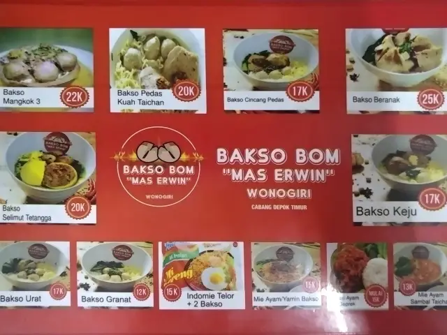 Gambar Makanan Bakso Bom Mas Erwin Wonogiri 2