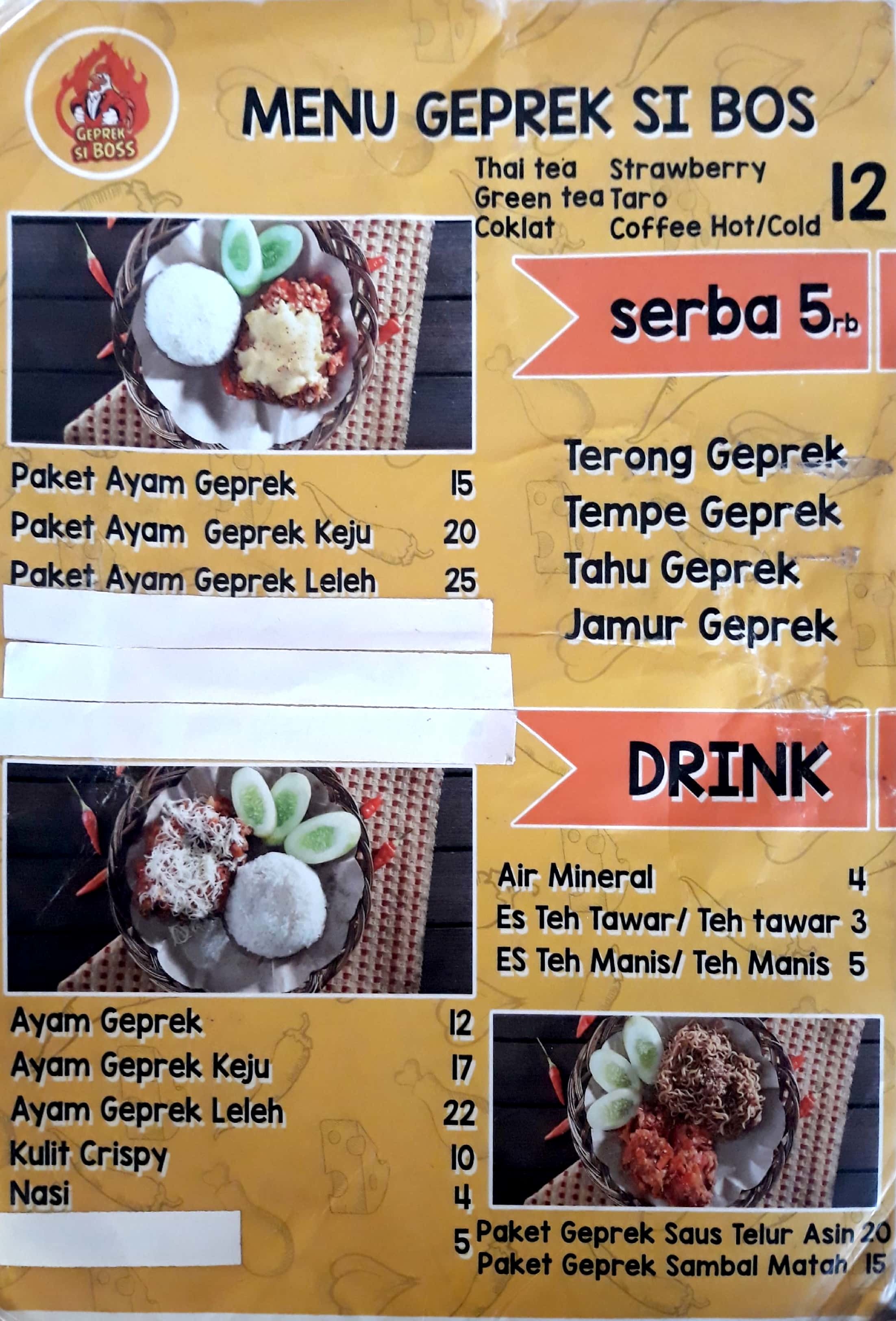 Geprek Si Boss terdekat Restoran dan Tempat Makan Indonesia terdekat