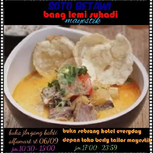 Gambar Makanan Soto Betawi Mayestik Bang Lemi, Blok M 17