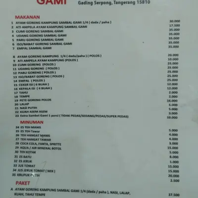 Ayam Goreng Gami