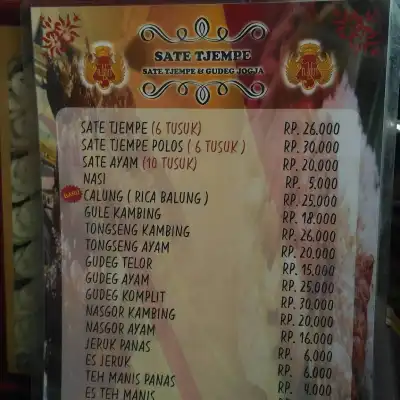 Warung Sate Tjempe dan Gudeg Khas Jogja