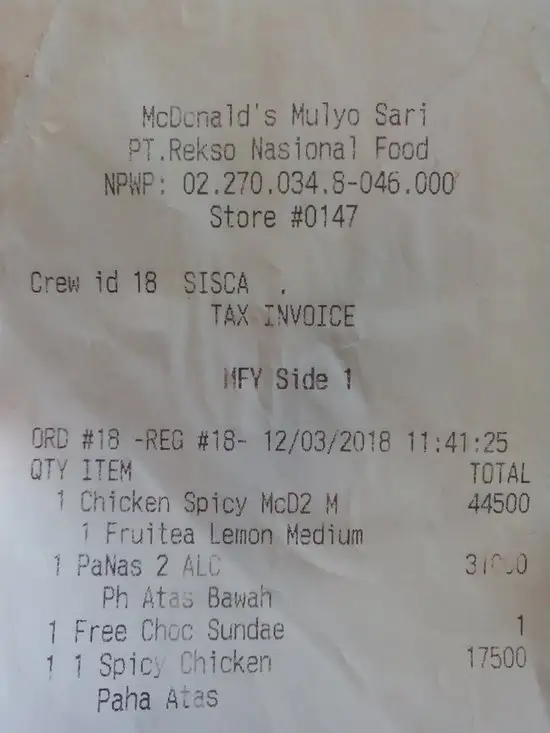 Gambar Makanan McDonald's Mulyosari 3