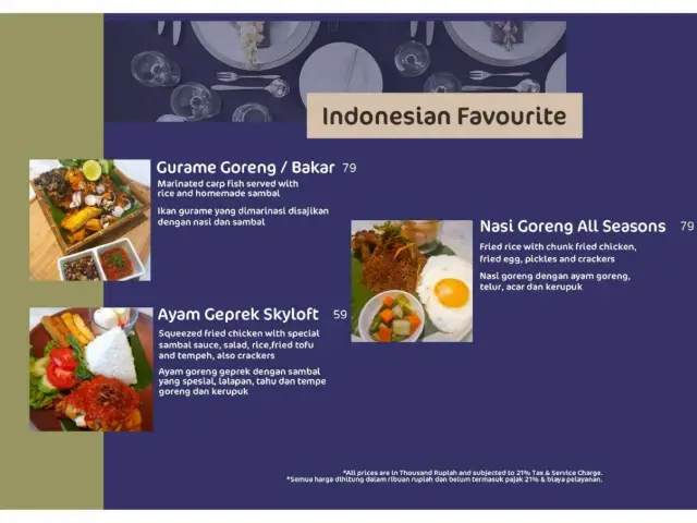 Gambar Makanan Sky Loft - All Seasons Hotel 3