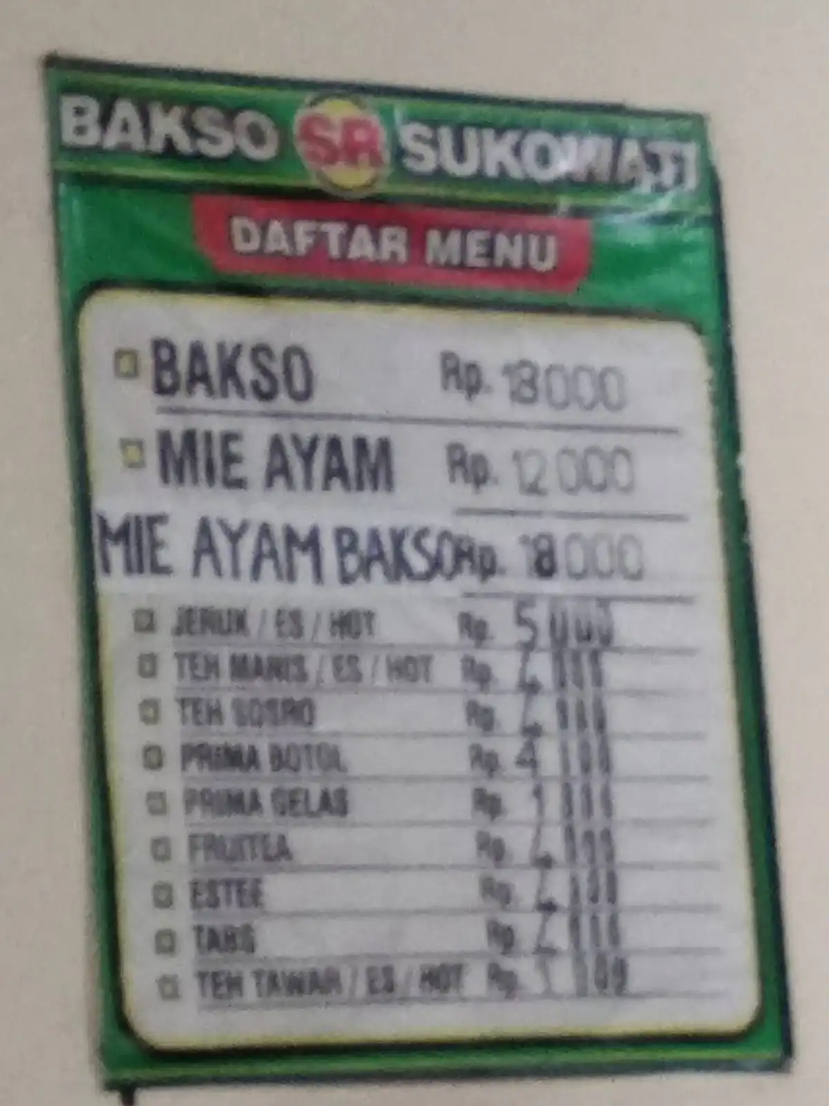 Bakso SR Sukowati