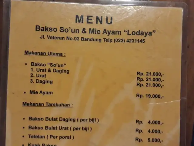 Gambar Makanan Bakso Soun dan Mie Ayam Lodaya 65 15