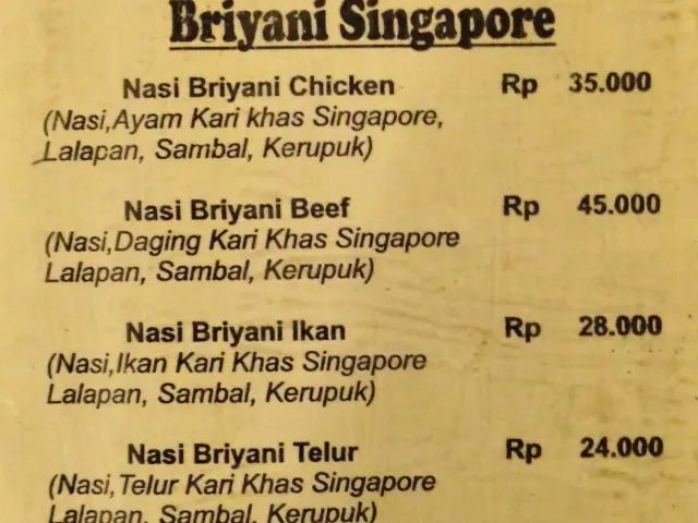 Gambar Makanan Nasi Briyani Singapore 1