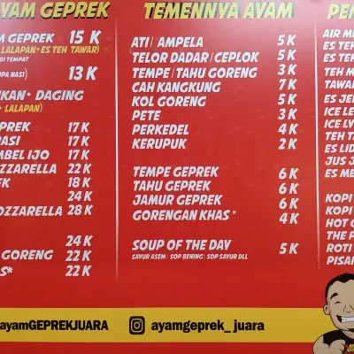 Ayam Geprek Juara Sambel Korek