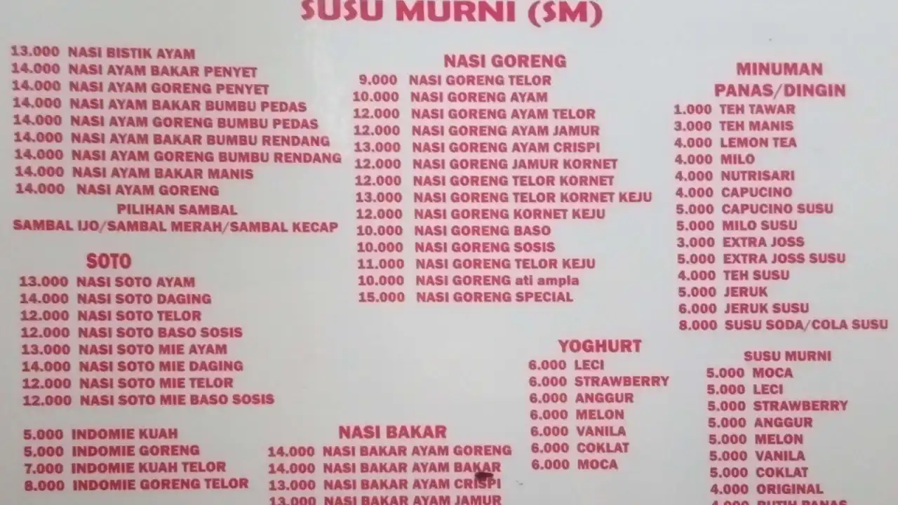 Warung Susu Murni