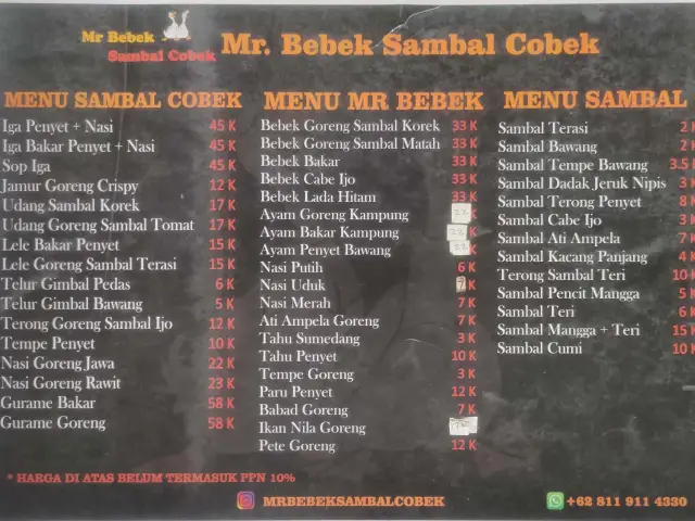 Gambar Makanan Mr. Bebek & Sambal Cobek 2