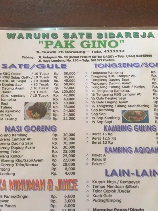 Gambar Makanan Warung Sate Kambing Pak Gino 8