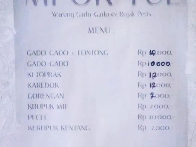 Warung Gado Gado & Rujak Ireng Mpok Yul