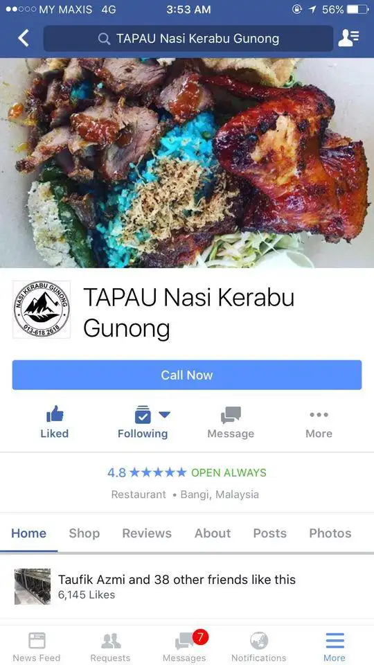 Nasi Kerabu Gunong - Penipu