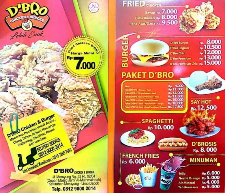 D'Bro Chicken & Burger Terdekat - Restoran Dan Tempat Makan Restaurant ...