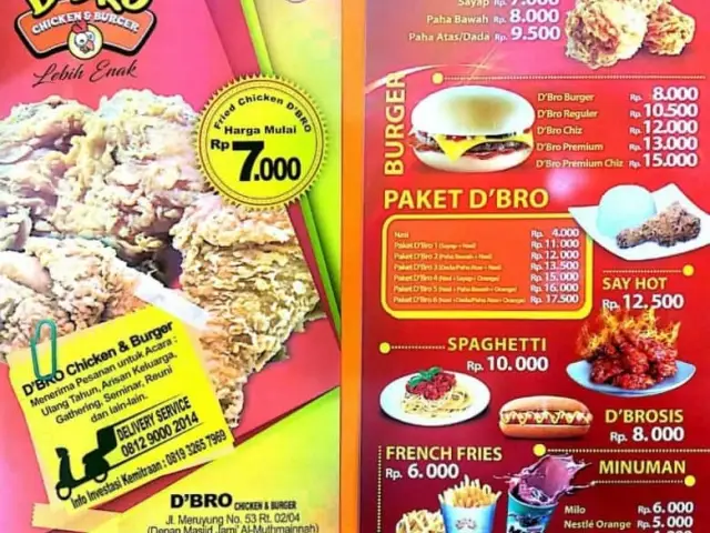 Gambar Makanan D'Bro Chicken & Burger 1