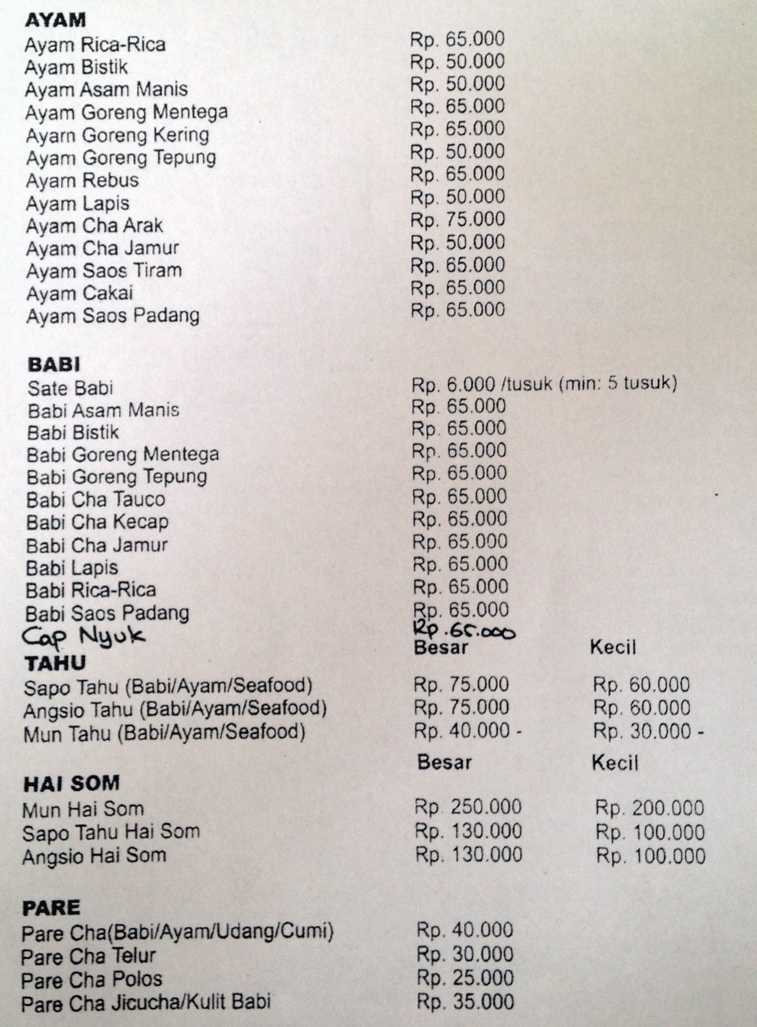 Gambar Makanan Rumah Makan Liong Ki 3