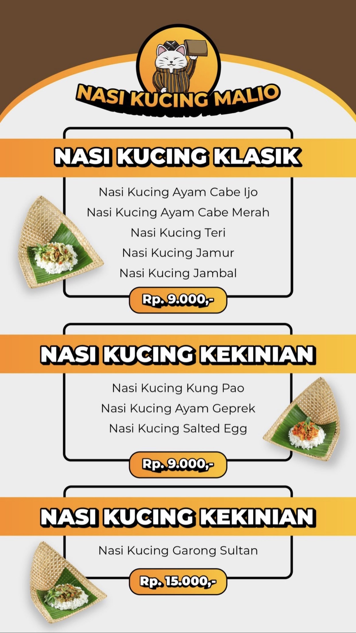 Harga Menu Nasi Kucing Malio Terbaru 2022-2023 Di Jakarta,Jakarta