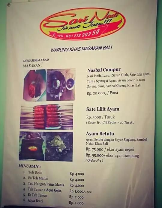 Gambar Makanan Nasi Bali - Warung Sari Nadi 2