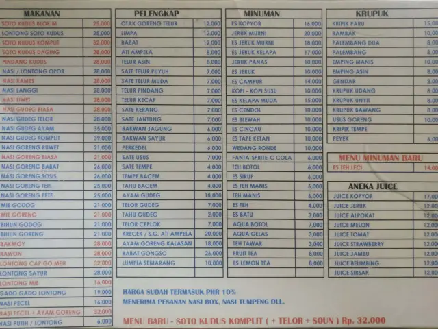 Gambar Makanan SotoKudusBlokM 13