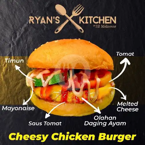 Gambar Makanan Burger Ryan's Kitchen, Jl.Andalas 15