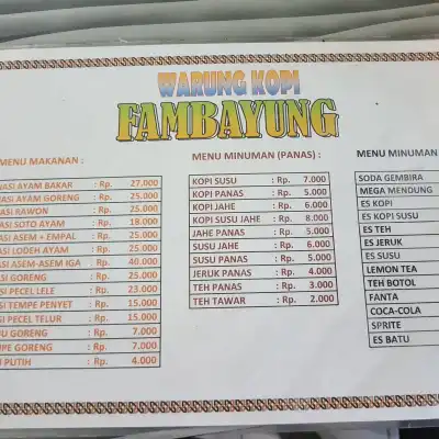 Warung Kopi Fambayung