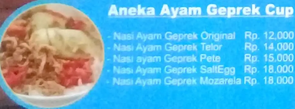 Gambar Makanan Aneka Ayam Geprek Cup 1