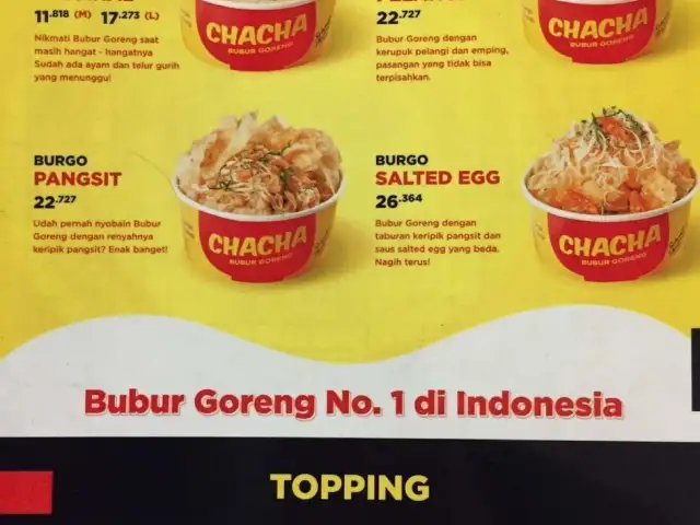 Gambar Makanan Chacha Bubur Goreng 2