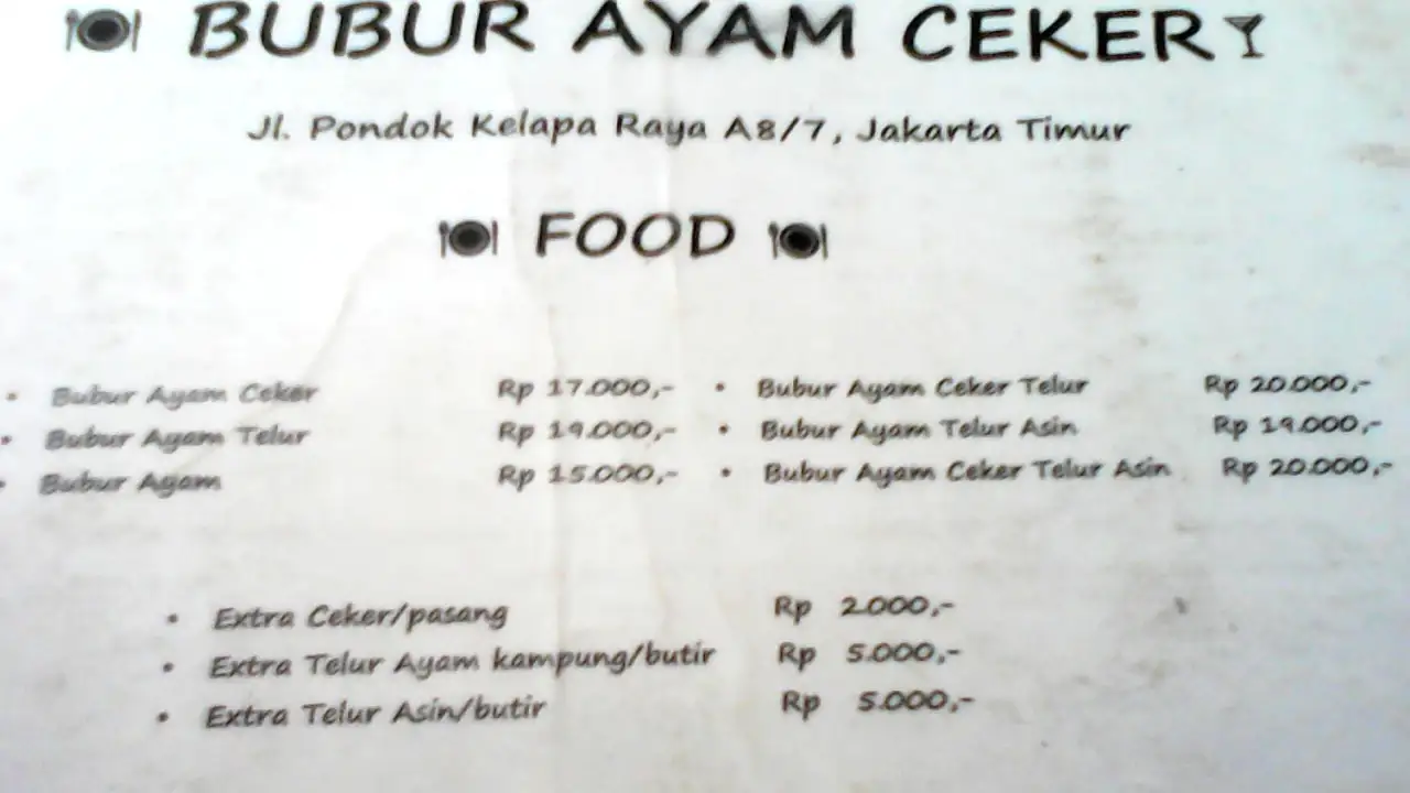 Bubur Ayam Ceker Sukabumi