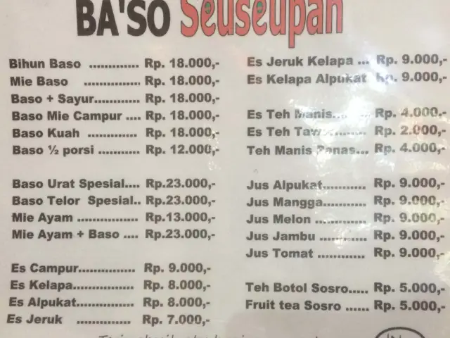 Gambar Makanan Ba'so Seuseupan 1