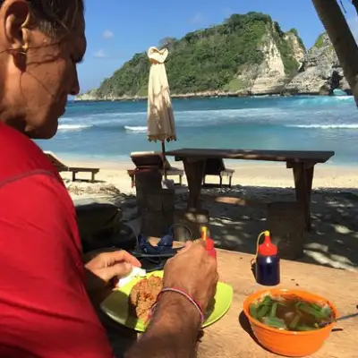 Tropical Cliff Atuh Beach