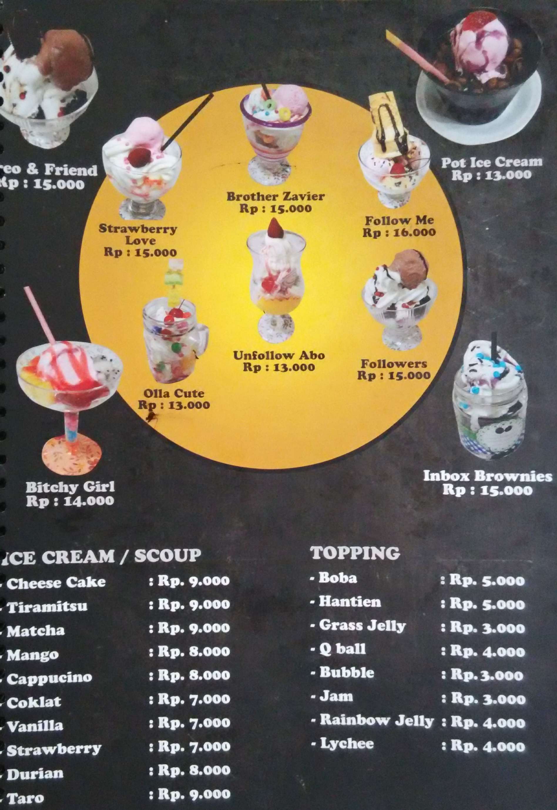 Harga menu Tweet Me Ice Cream Story terbaru 20222023 di Depok,Depok