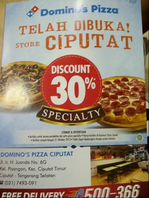 Gambar Makanan Domino's  Pizza Ciputat 1
