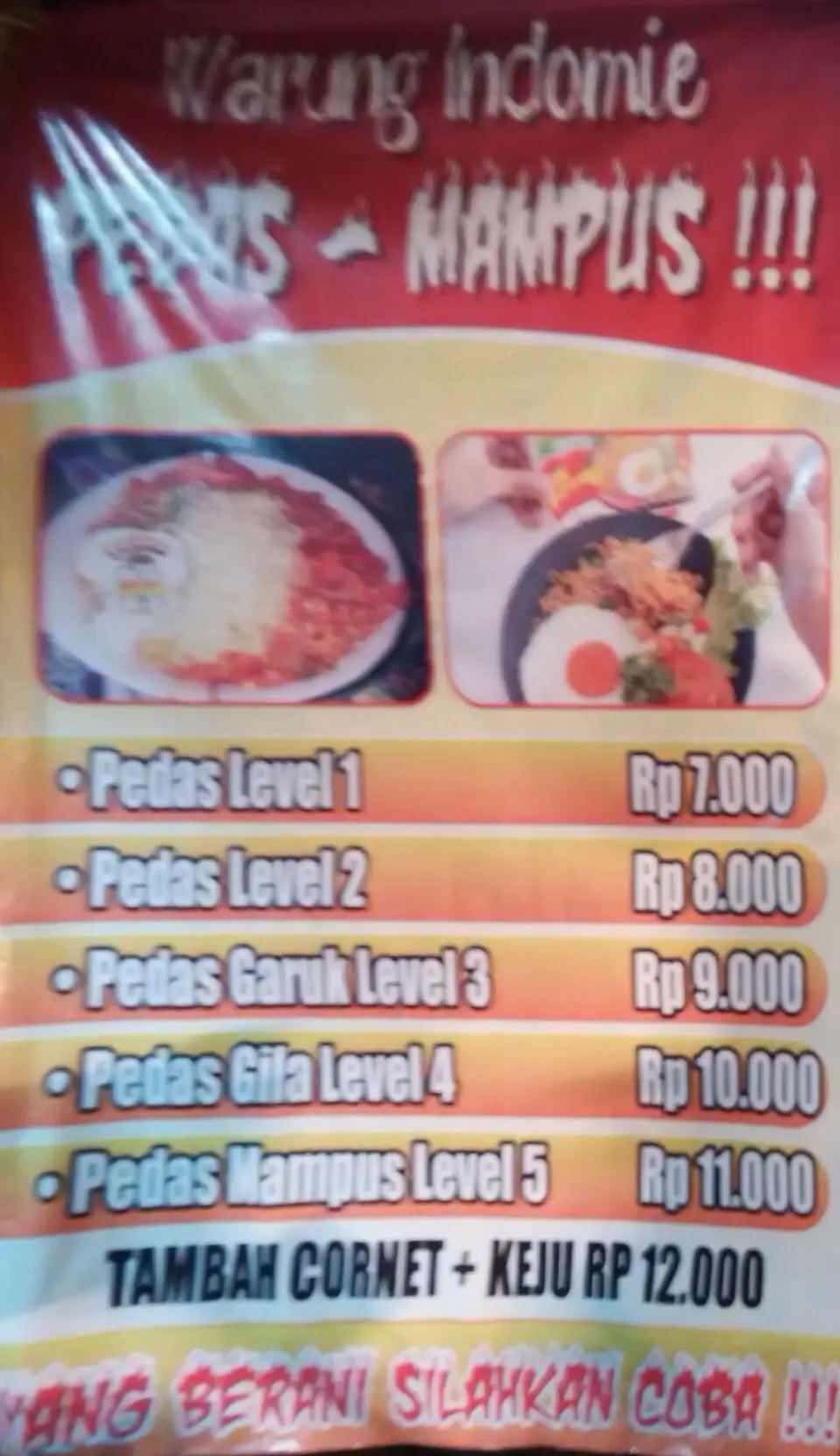 Warung Indomie Pedas - Mampus !!!