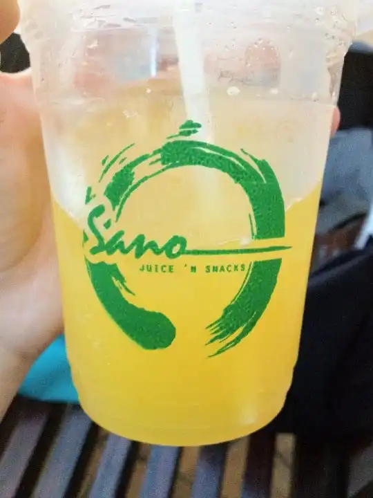 Sano Juice and snacks