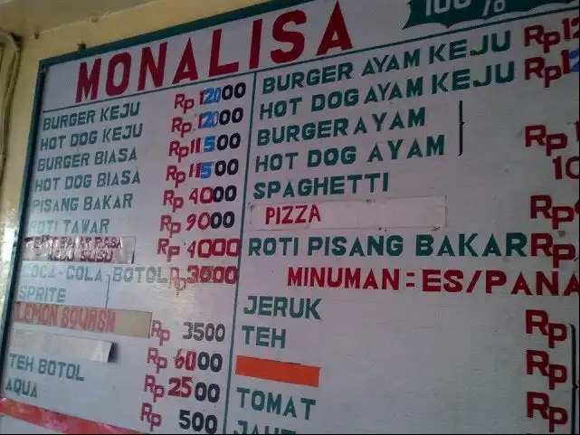 Monalisa burger dan hot dog