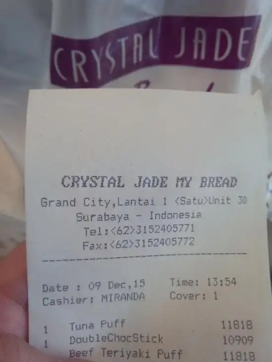 Gambar Makanan Crystal Jade My Bread Grand City Mal 6