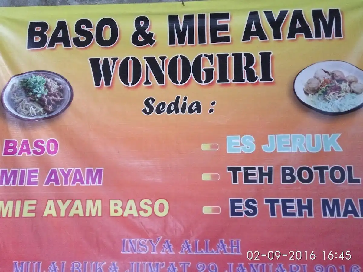 Baso & mie ayam Wonogiri Pak Warno