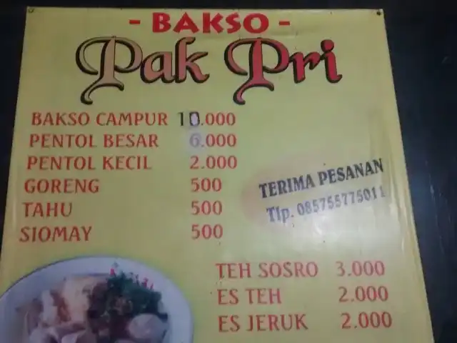 Gambar Makanan Bakso Pak Pri Donomulyo 2 1