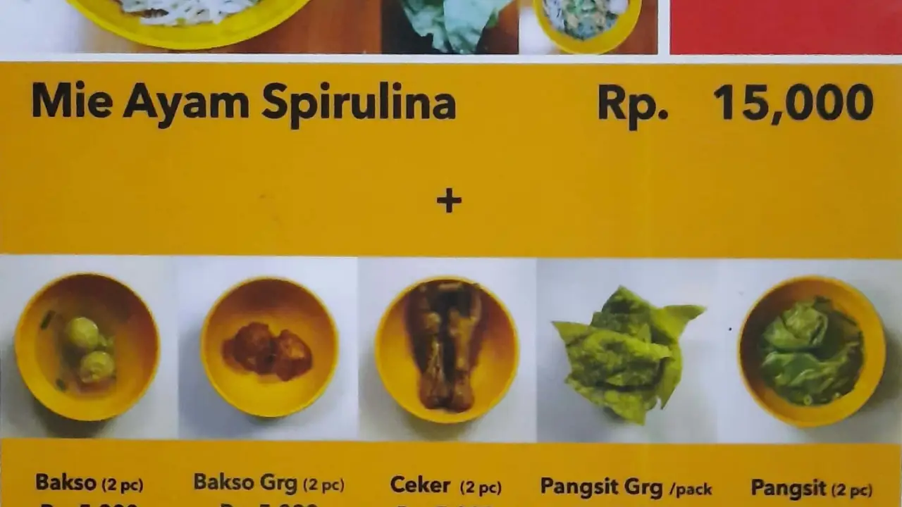 Mie Ayam Spirulina