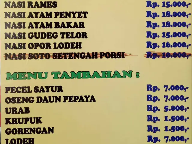 Gambar Makanan Gudeg Yogya Bu Sartinah 1