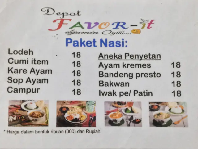 Gambar Makanan Depot Favor - It 1