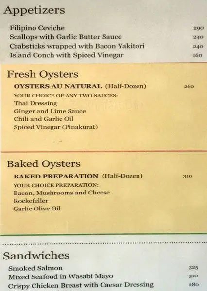 Oyster Bar - Bluewater Maribago Beach Resort and Spa Food Photo 2
