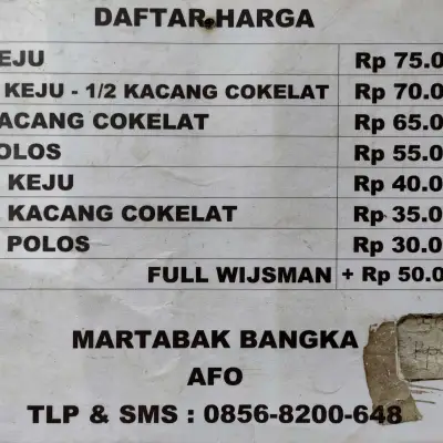 Martabak Bangka Afo